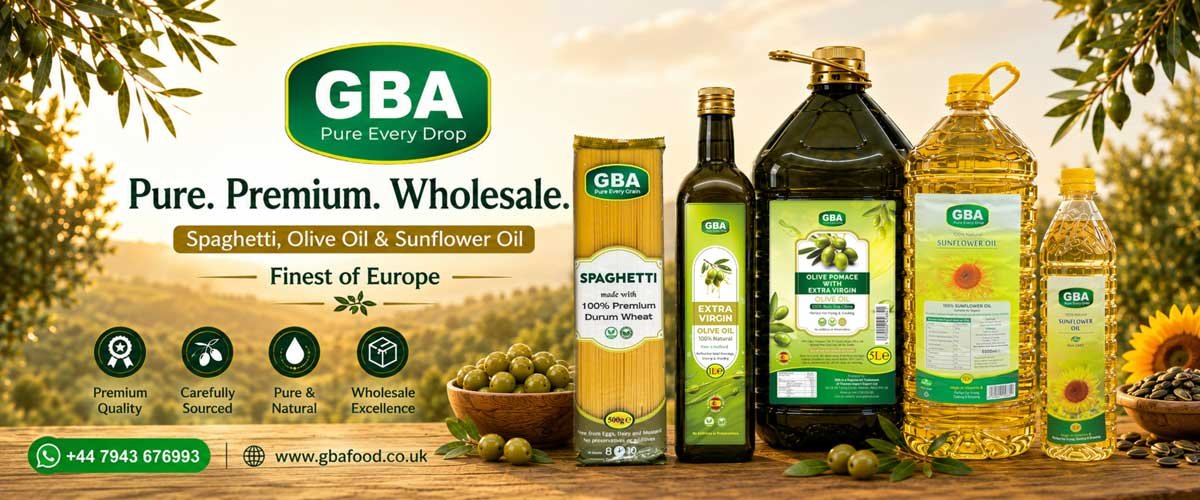 Premium Wholesale Food Supplier — Finest European Spaghetti, Olive Oil & Sunflower Oil